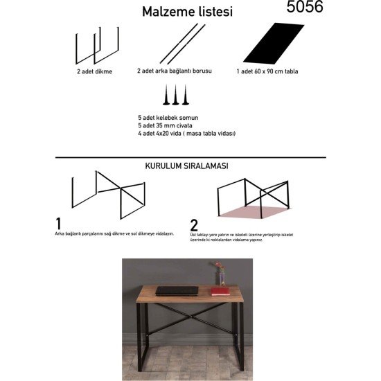 Computer Desk Working Laptop Desk with Shelves Pine 1341