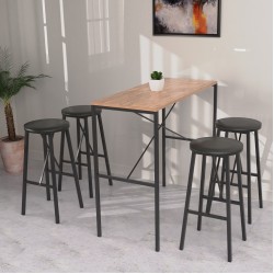 4 Kişilik  Bar Masa Bar Tabure Takımı Mutfak Masası Bar Tabure Takım  1306