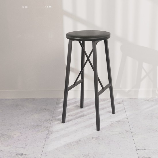 Black Upholstered Bar Chair Bar Stool Kitchen Chair 1305