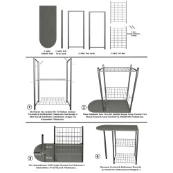 Mutfak Bar Masa 2 Kişilik Mutfak Masası Çam Mebran Kaplama 1340