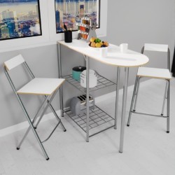 Mutfak Bar Masa Sandalye Takımı Katlanır Bar Sandalye 2 Kişilik Mutfak Masası Beyaz 1296 Mutfak Bar Masa Sandalye Takımı Katlanır Bar Sandalye 2 Kişilik Mutfak Masası Beyaz 1296