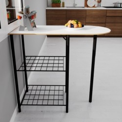 Mutfak Bar Masa 2 Kişilik Mutfak Masası Beyaz Kaplama 1336