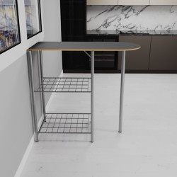 Mutfak Bar Masa 2 Kişilik Mutfak Masası Füme Kaplama 1338
