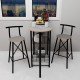 2-Person Kitchen Table Kitchen Bar Table Chair Set Folding Bar Chair Atlantic Smoked 1337