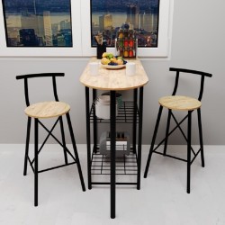 Mutfak Bar Masa Sandalye Takımı Katlanır Bar Sandalye 2 Kişilik Mutfak Masası Atlantik Çam 1311