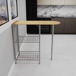 Mutfak Bar Masa 2 Kişilik Mutfak Masası Çam Mebran Kaplama 1340