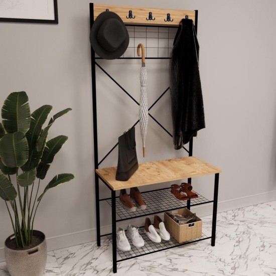 Wide Metal Coat Rack, Clothes Hanger, Cloakroom, Shoe Rack 1301 Wide Metal Coat Rack, Clothes Hanger, Cloakroom, Shoe Rack 1301