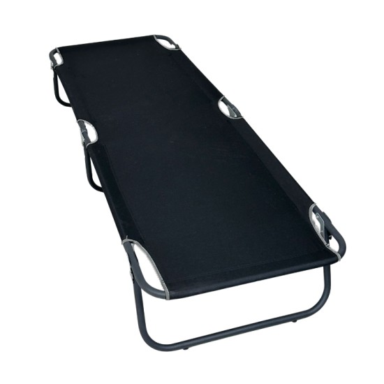 Sunbed Camping Beach Bed Camping Bed 2 Layers Black 1315