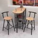Kitchen Bar Table Chair Set Folding Bar Chair 2-Person Kitchen Table Atlantic Pine 1311