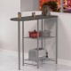Kitchen Bar Table Chair Set Oval Bar Chair 2-Person Kitchen Table Grey 1318