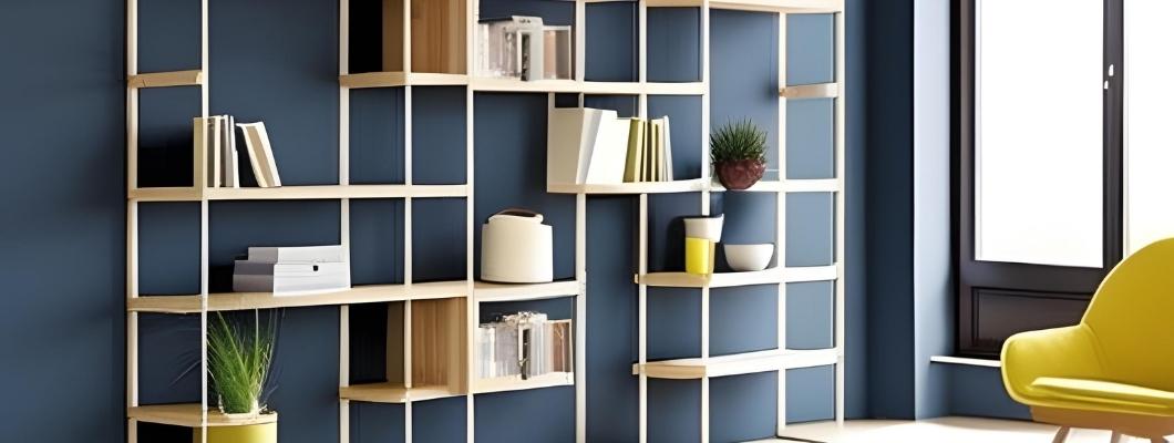 What material should the wall-mounted bookcase be made of?