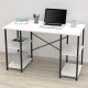 Desk with 4 Shelves White 60x120