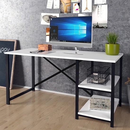 Desk With Shelf Office Laptop Computer Desk White 1180
