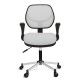 804 Mesh Work Chair Metallic Gray Painted Leg