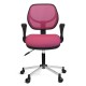 804 Mesh Work Chair Metallic Gray Painted Leg