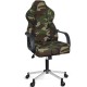 Lydia Gaming Chair With Plastic Arm And Metallic Gray Painted Legs