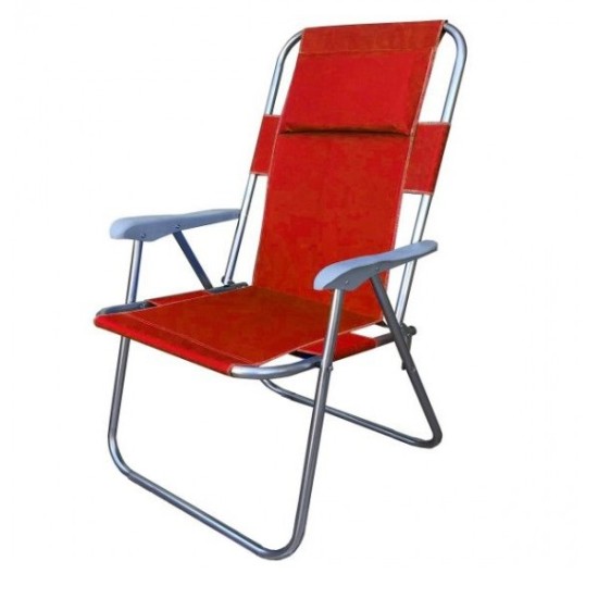 Garden Chair Camp Chair With Pad Beach Chair Red 1029