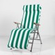 Garden Sunbed Foldable Chair Beach Chair With Cushion Green White 1044