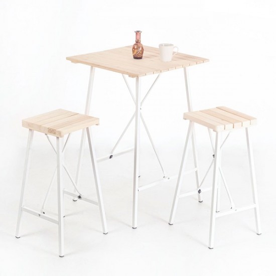Bistro Wooden Table Chair Set For 2 People White 1035 Bistro Wooden Table Chair Set For 2 People White 1035