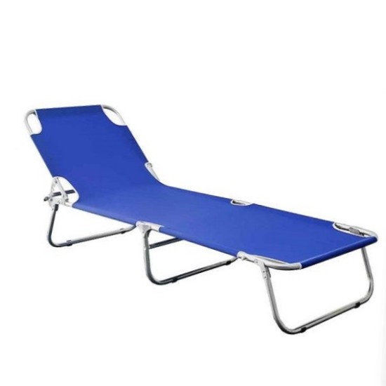 Chaise Longue Camping Bed Beach Bed Camping Bed Blue 1075