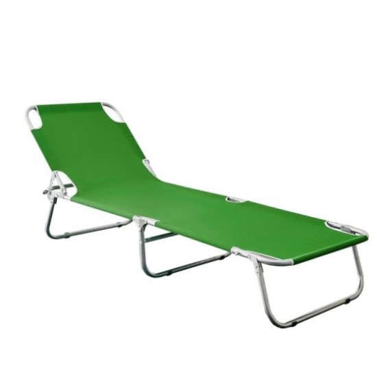 Folding Chaise Lounges Camping Beach Bed Camping Bed Green 1033