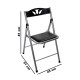 Foldable Kitchen Chair Foldable Sofa Black 4pcs 1088