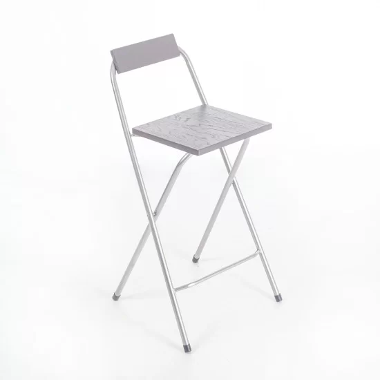 Foldable Kitchen Chair Bar Stool Foldable Chair Dark Gray 1022