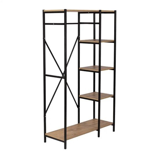 Wooden Shelf Metal Wardrobe Clothes Cabinet Multi-Purpose Wardrobe 1272
