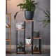 Metal Flowerpot With Wooden Shelf 4 Shelves 1258