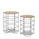 Double Metal Basket Hexagonal Coffee Table 1278