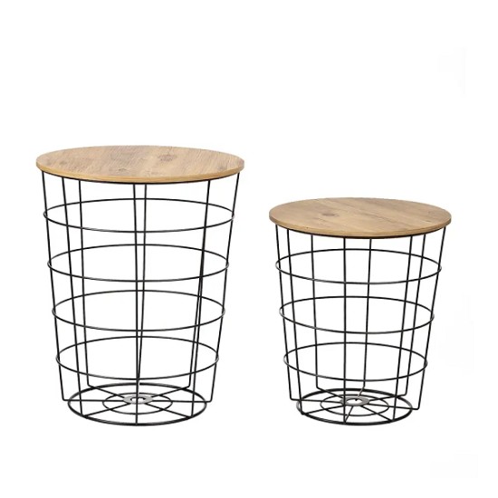 Double Metal Basket Round Table 1277