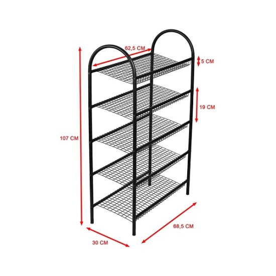 Metal Shoe Rack 3 - 4 - 5 Layer Shoe Rack Wire Shoe Rack Multi-Purpose Shelf Cabinet 1281