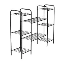 Oval Tasarımlı Metal Saksılık Çok Amaçlı Raf 8 Raflı 1262