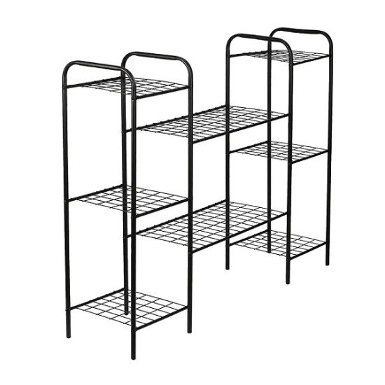 Oval Design Metal Flowerpot 5 Shelves Multi-Purpose Cabinet Shoe Rack 1262
