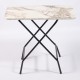 50x80 White Marble Patterned Folding Table Crush Kitchen Table 1118