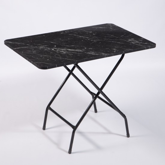 50x80 Black Marble Patterned Folding Table Crush Kitchen Table 1121