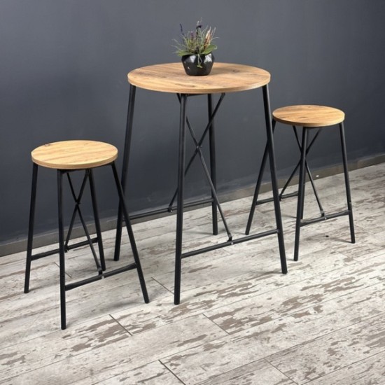 Atlantic Pine Bar Stool Set Table Kitchen Oval 2 Person Dining Table 1248