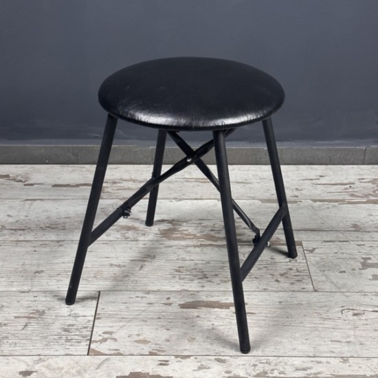 Black Upholstered Chair Stool Kitchen Chair 1239