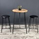 Atlantic Pine Upholstered Black Bar Stool Set Table Kitchen Oval 2 Person Dining Table 1249