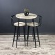 White Marble Patterned Bar Table Kitchen Oval 2 Person Dining Table 1244