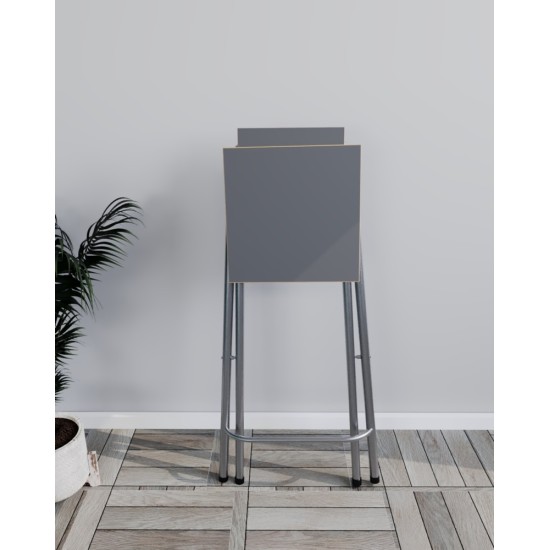Foldable Kitchen Chair Bar Stool Foldable Chair Dark Gray 1022