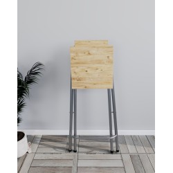 Katlanır Bar Sandalyesi Mutfak Taburesi Katlanır Koltuk Çam