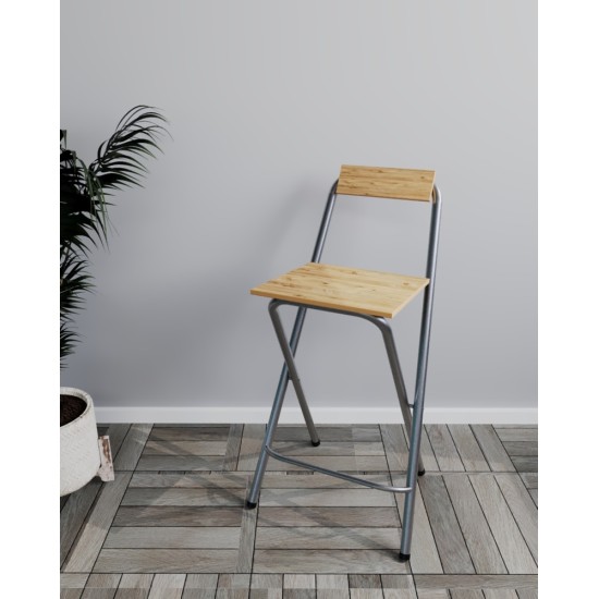 Folding Bar Chair Kitchen Stool Folding Seat Pine