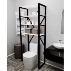 Klozet Üstü Düzenleyici Raf Banyo Düzenleyici Klozet Üstü Raf Banyo Raf Dolap Beyaz