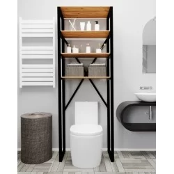Klozet Üstü Düzenleyici Raf Banyo Düzenleyici Klozet Üstü Raf Banyo Raf Dolap Çam