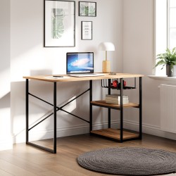 Çalışma Masası Telli Raflı Ofis Laptop Bilgisayar Masası Çam 1343 Çalışma Masası Telli Raflı Ofis Laptop Bilgisayar Masası Çam 1343