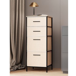 Çok Amaçlı Dolap 4 Çekmeceli Komodin Sehpa Çam 1613