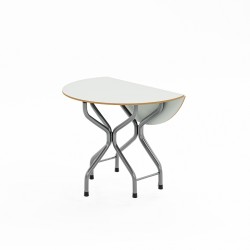 Mutfak Masası Balkon Katlanır Masa Yuvarlak Beyaz 1077