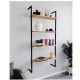 Wall Shelf Metal Bookshelf Furniture 4-Storey 1072