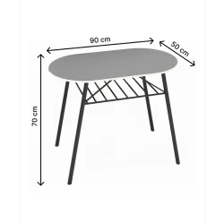 2 Kişilik Yemek Masası Mutfak Masası Beyaz 1108